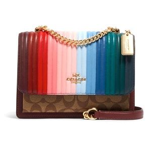 Coach Klare Rainbow Crossbody Quilted Chain Multicolor Bag Shoulder Leather